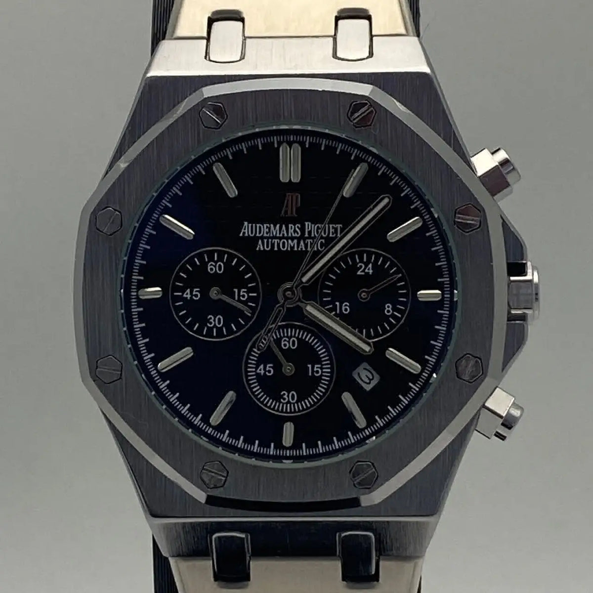 Relógio Audemar Piguet Royal Oak Chrono Preto aço - foto 1